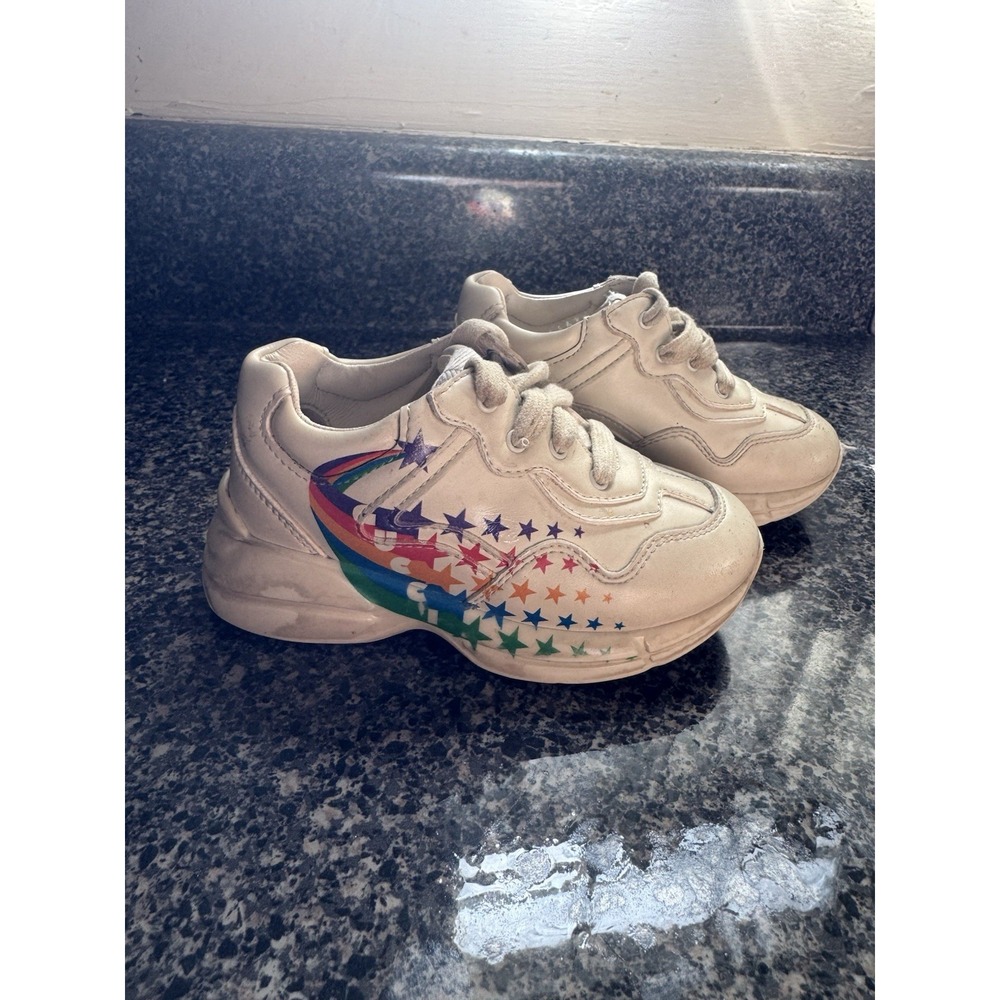 GUCCI - Rainbow‎ Star Rhyton TODDLER SNEAKERS - Size EU 22 - Used **Read